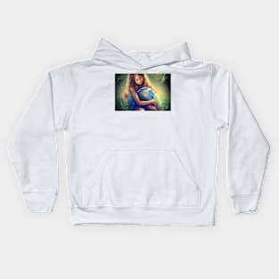 girl and earth Kids Hoodie